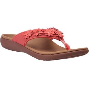 Spenco Coral Floral Sandals with Cushioned Sole